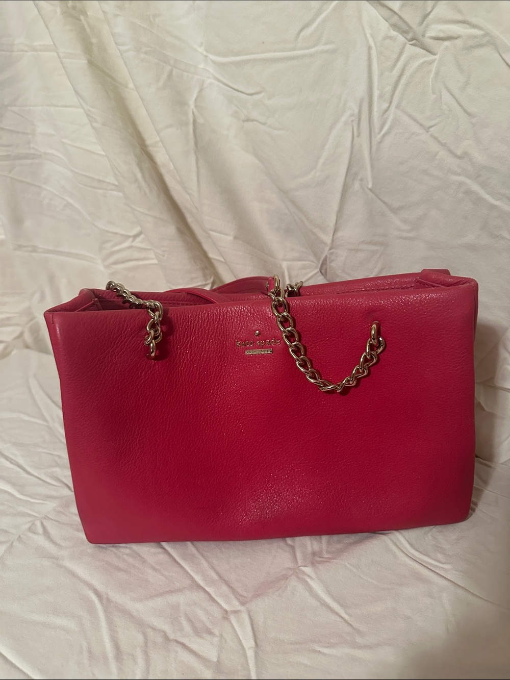 kate spade Hot Pink Leather Chain-Handle Tote